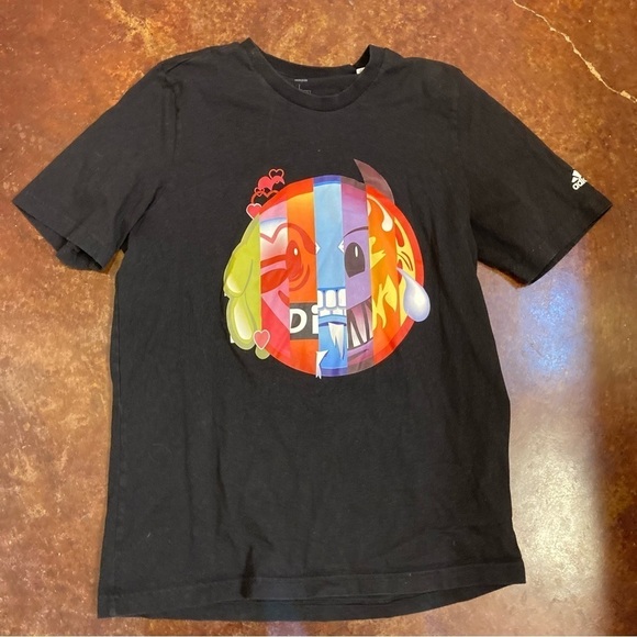 Adult Adidas Big Mood Emoji T-Shirt - Picture 1 of 4